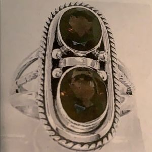 Smokey Quartz Sterling Silver Ring